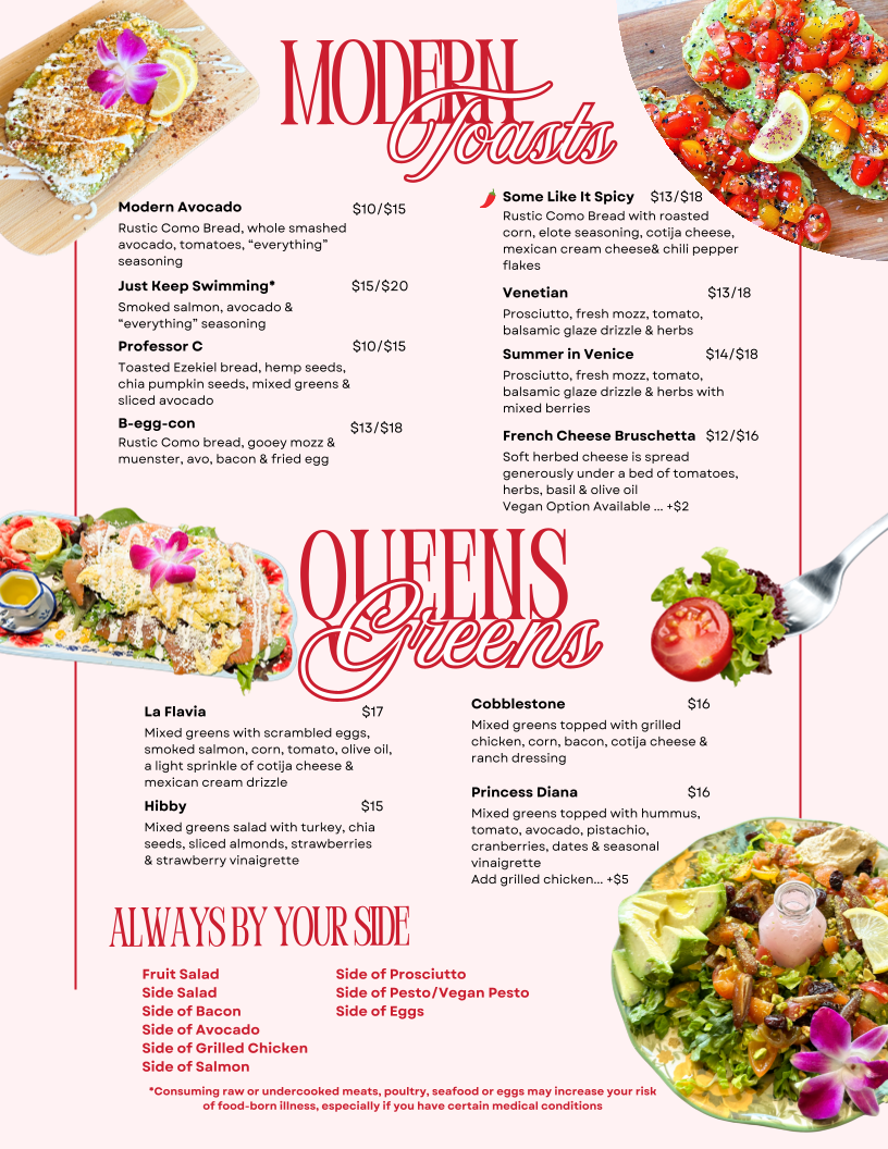 Menu The Modern Rose Delray Beach-1