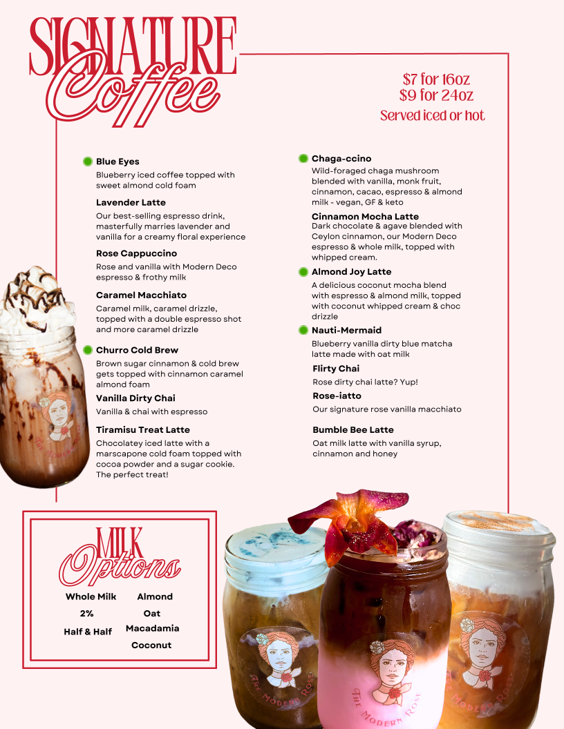 Menu The Modern Rose Delray Beach-9