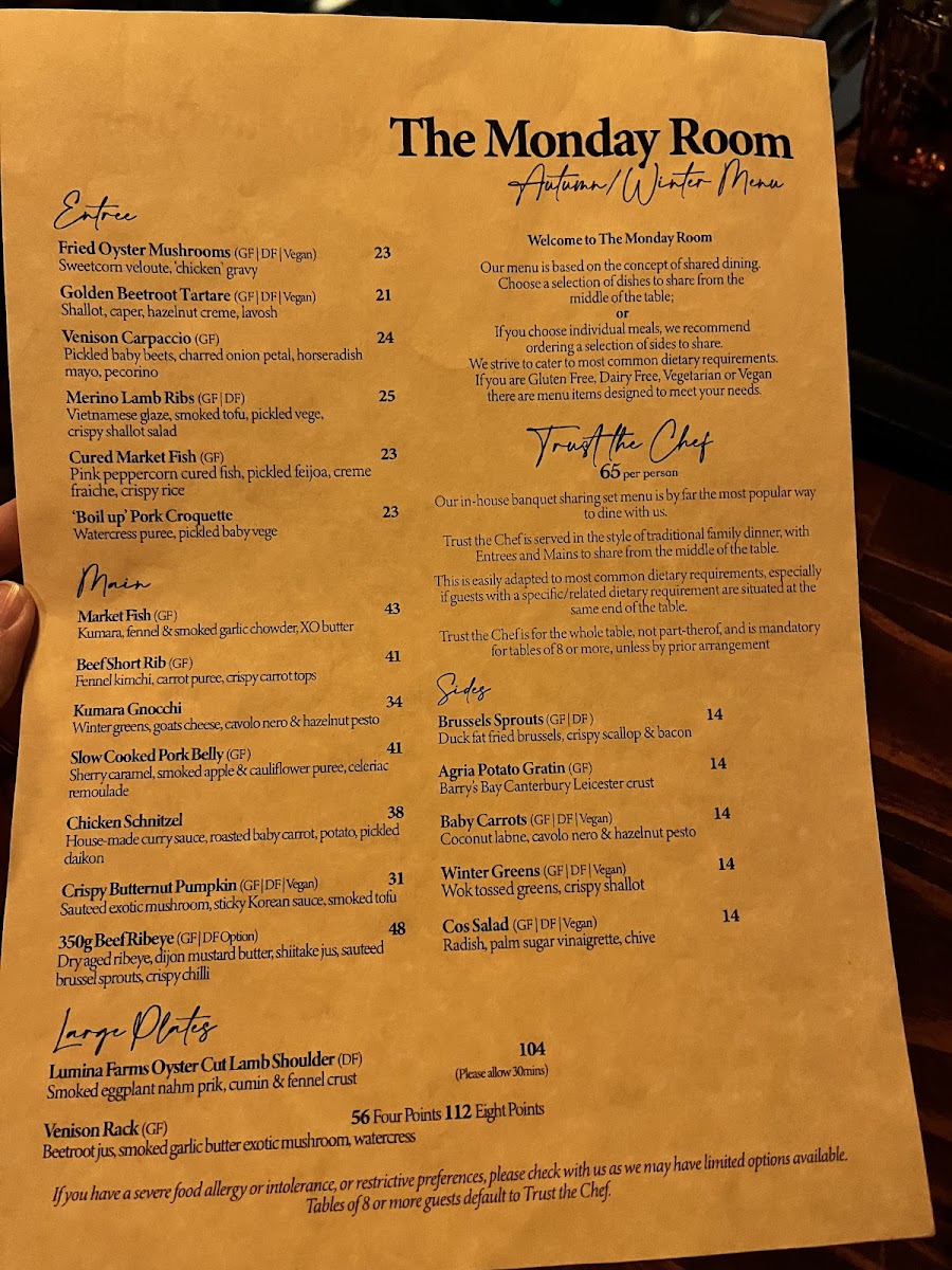 Menu The Monday Room-2