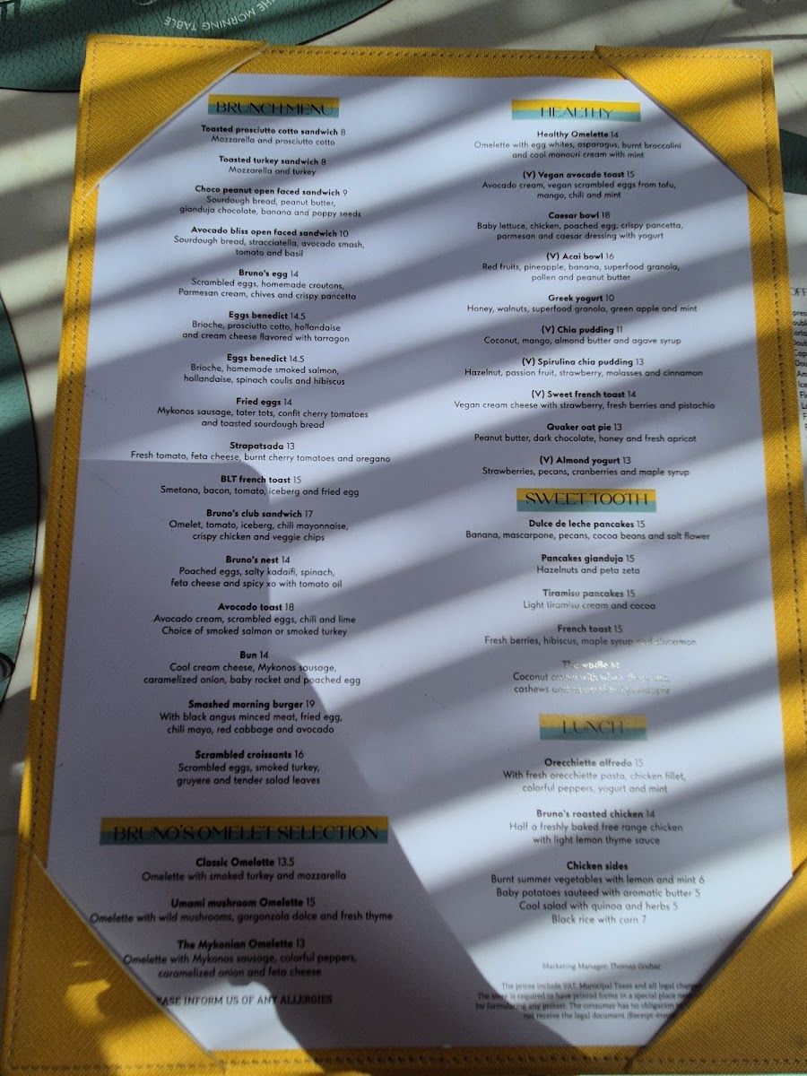 Menu The Morning Table-7