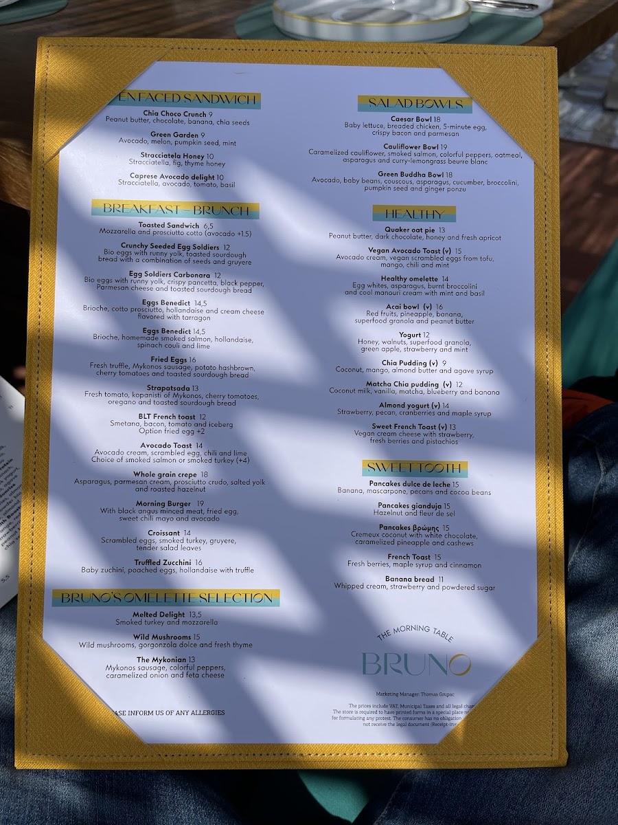 Menu The Morning Table-8