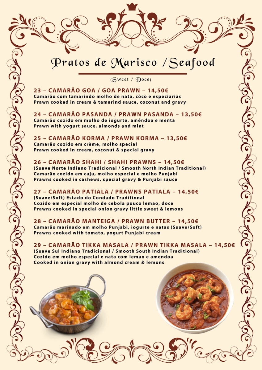 Menu The 'mother India' Restaurant-10