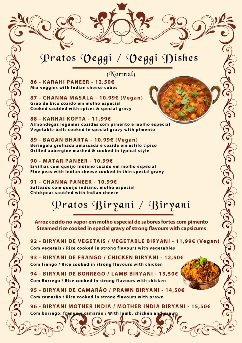 Menu The 'mother India' Restaurant-3