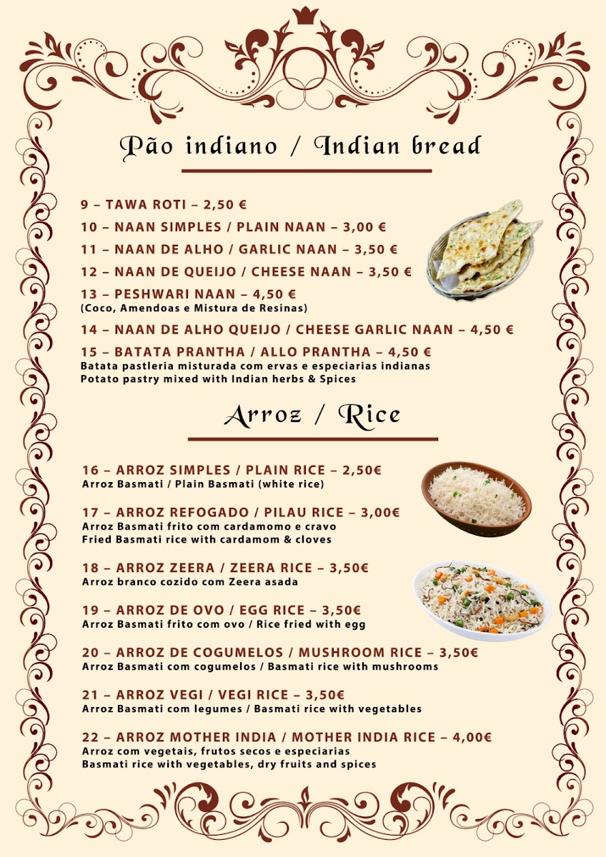 Menu The 'mother India' Restaurant-5