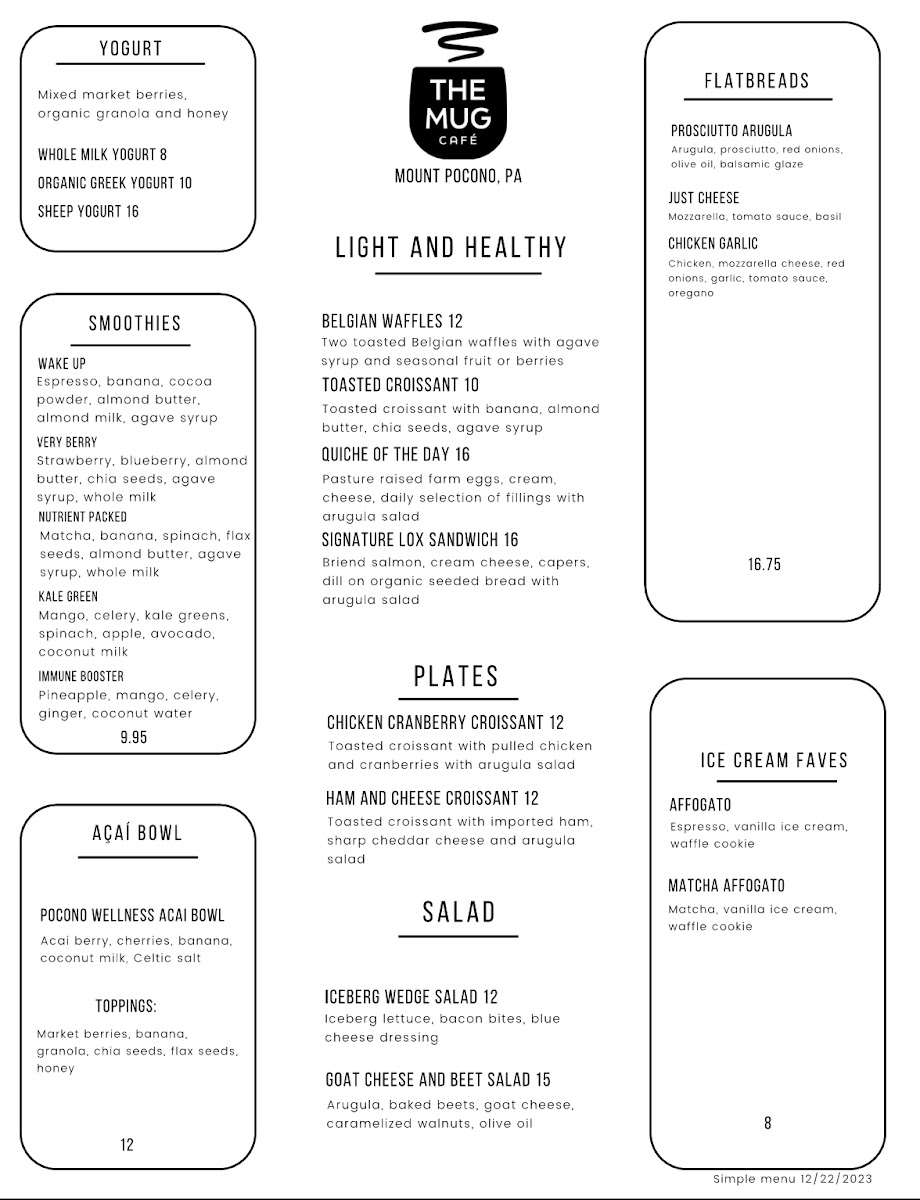 Menu The Mug Café-1