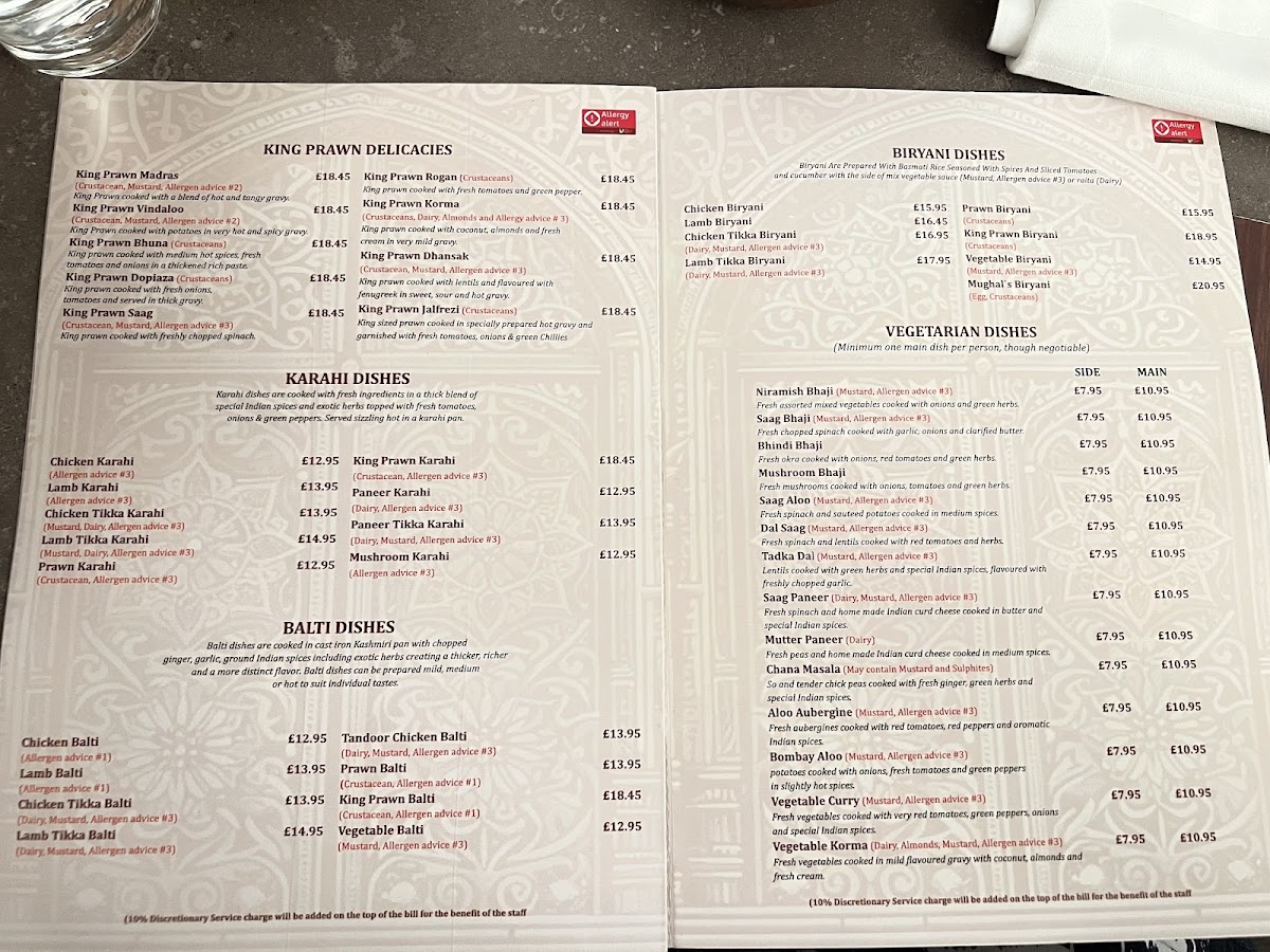 Menu The Mughal's Indian Restaurant (Paddington)-2