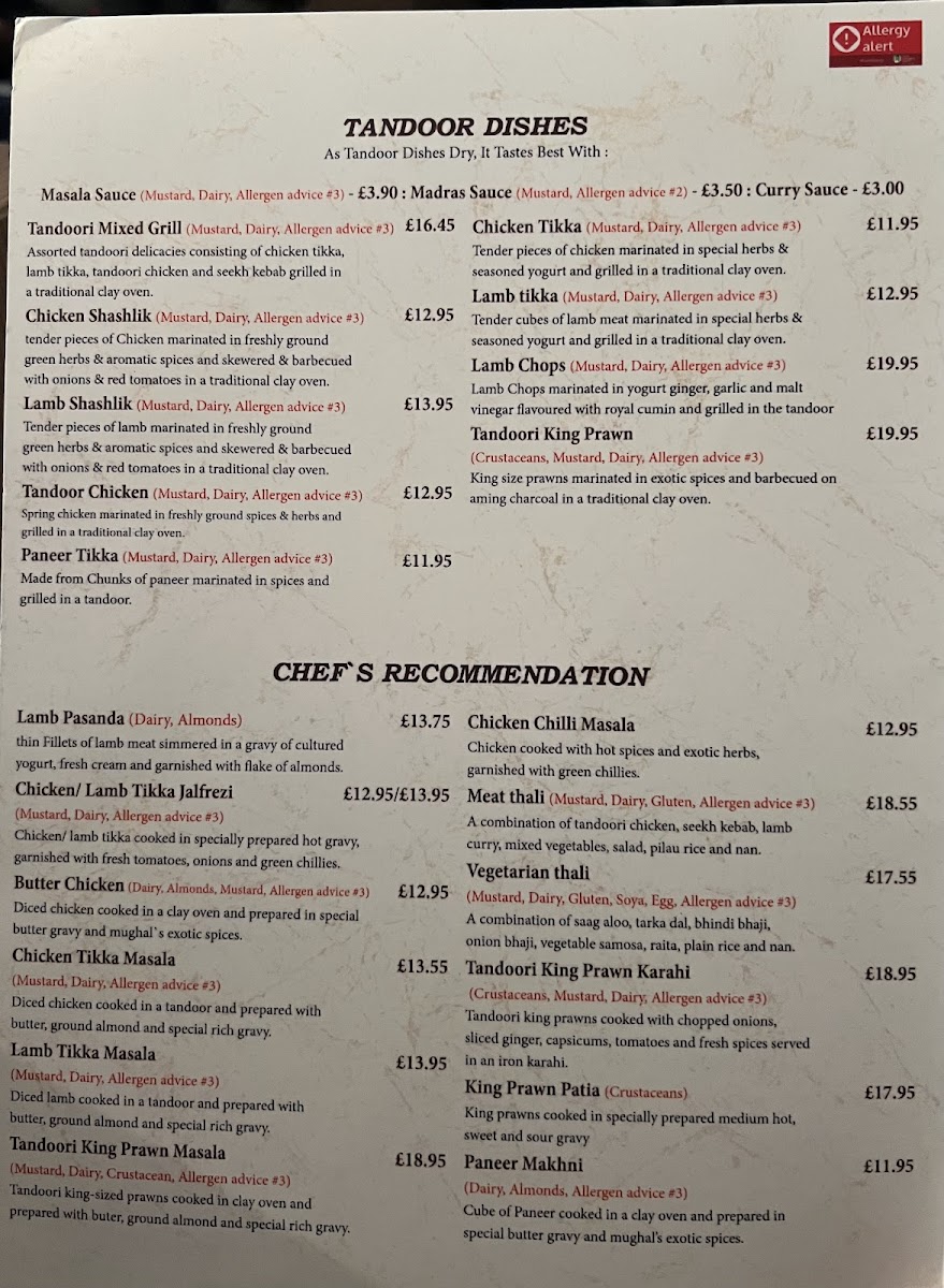 Menu The Mughal's Indian Restaurant (Paddington)-6