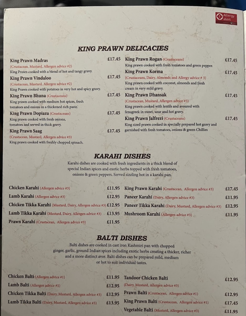 Menu The Mughal's Indian Restaurant (Paddington)-9