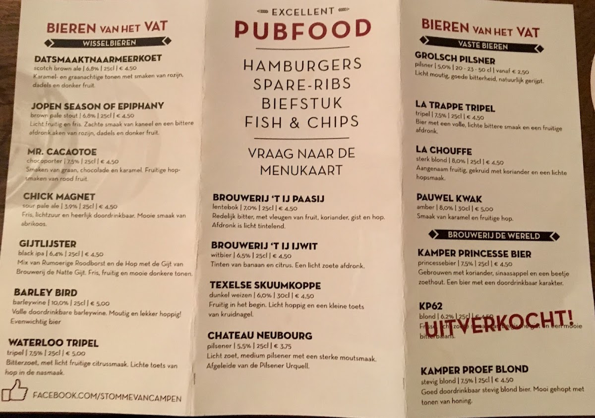 Menu The Mute Of Campen-3