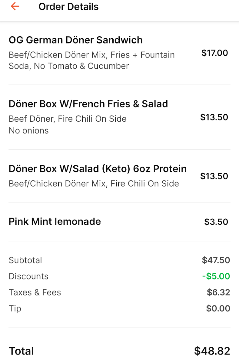 Menu The Naughty Doner Co-1