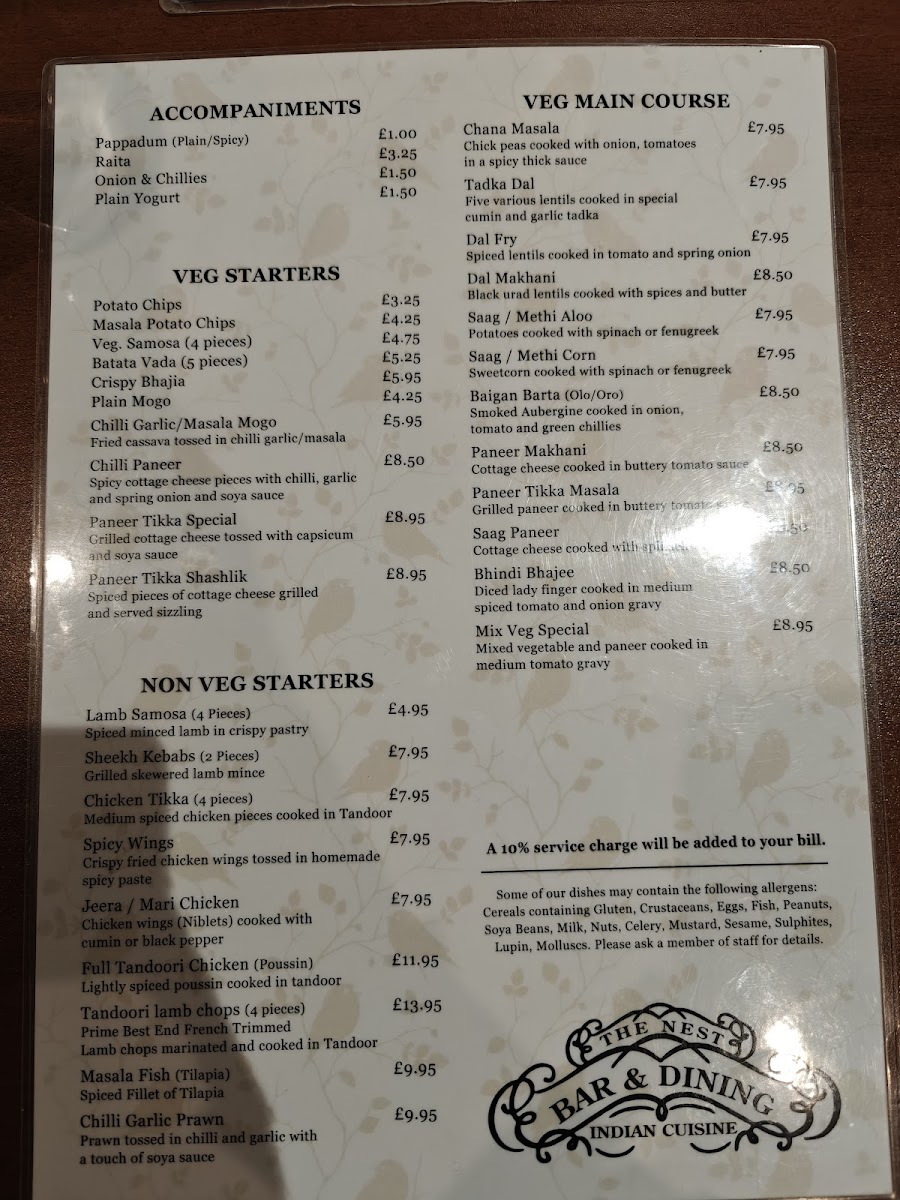 Menu The Nest-1