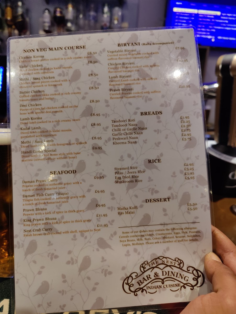 Menu The Nest-8