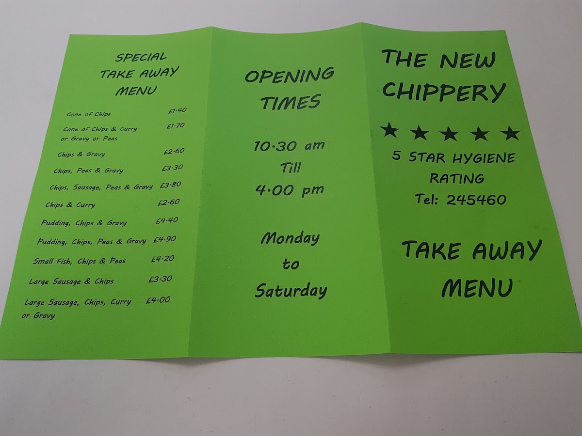 Menu The New Chippery-6