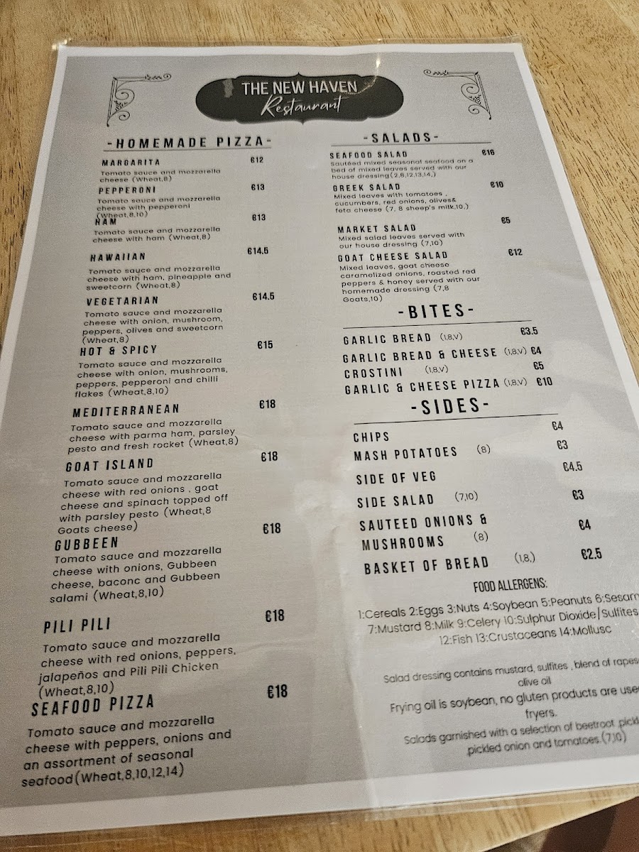 Menu The New Haven-1