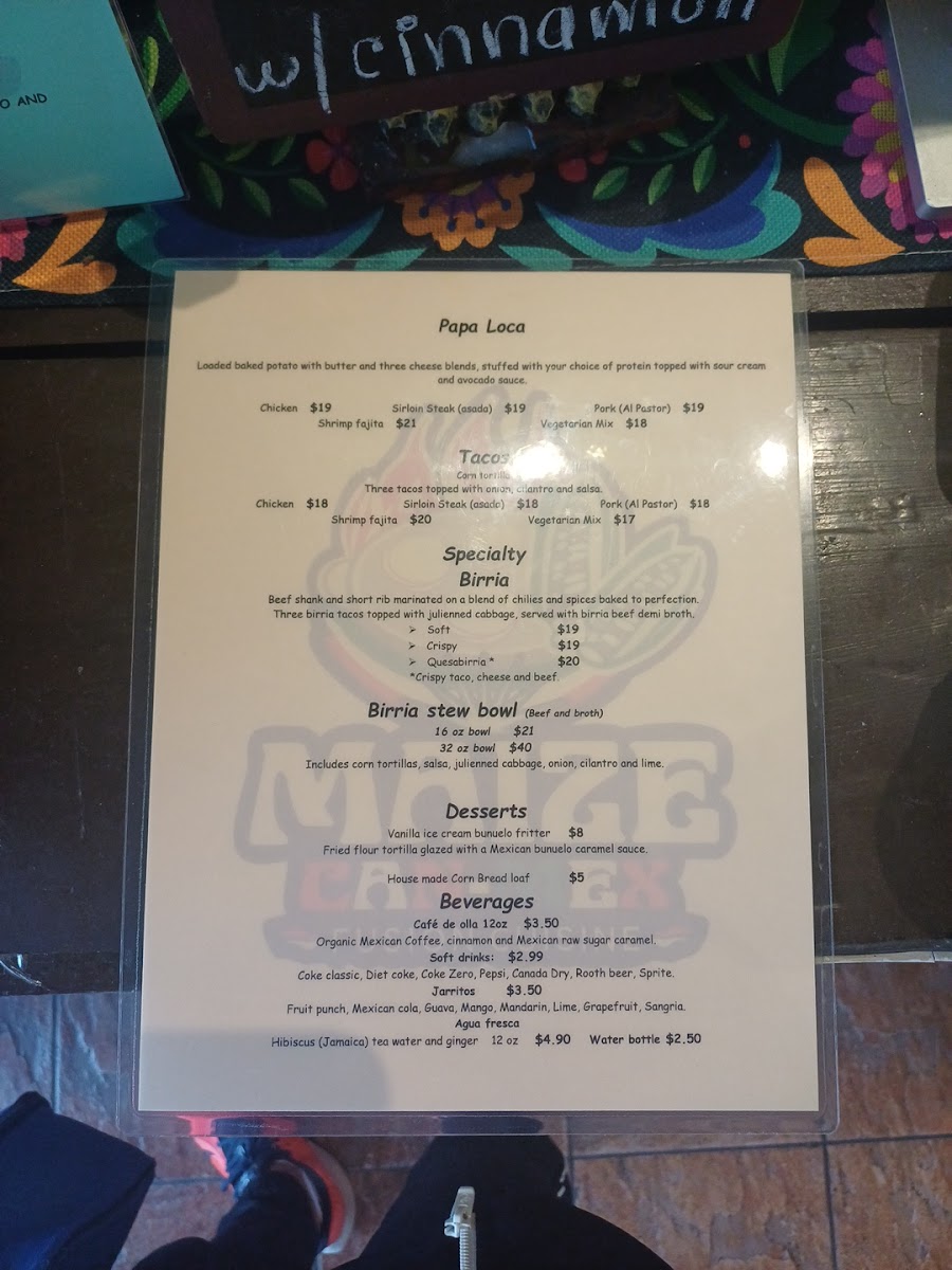 Menu The New Mexican Village Fusión Cuisine-4
