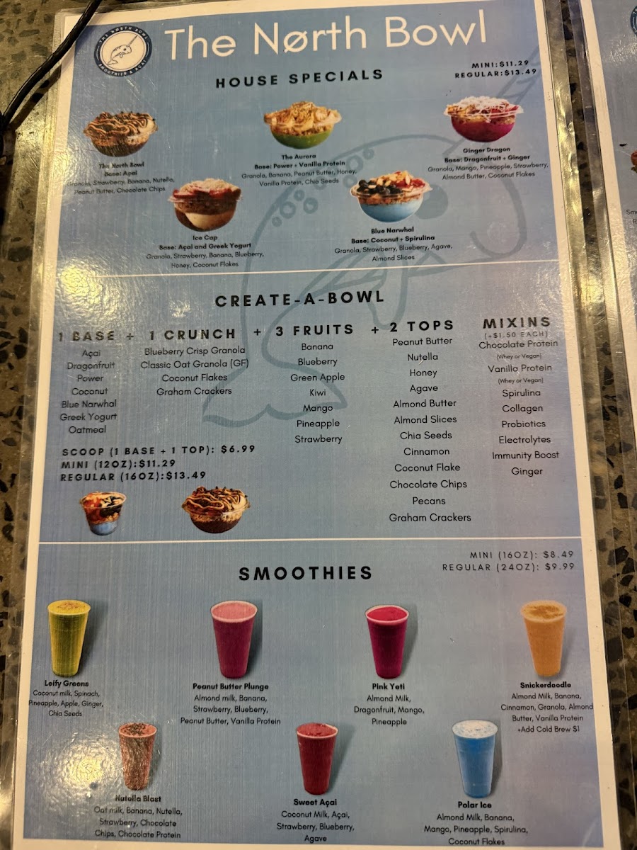 Menu The North Bowl-Acai And Smoothies-2