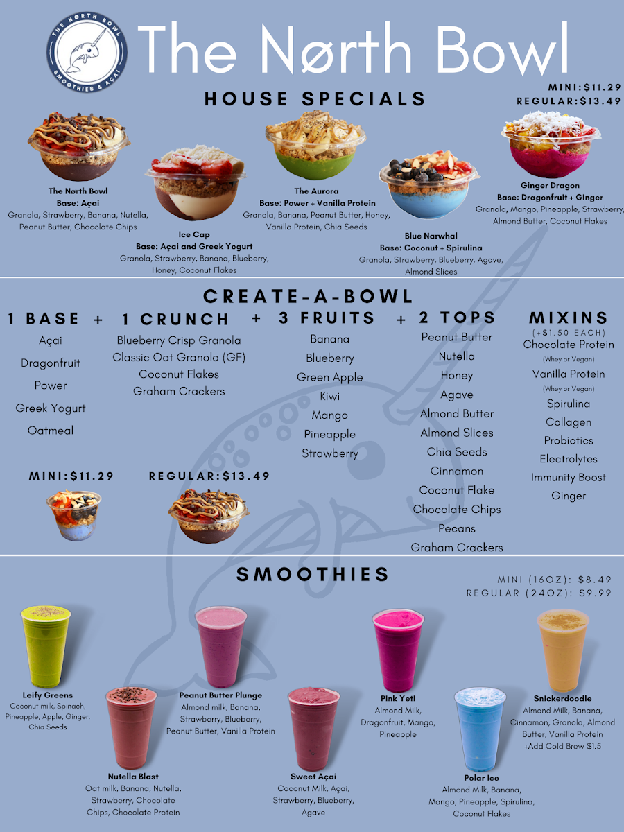 Menu The North Bowl-Acai And Smoothies-3