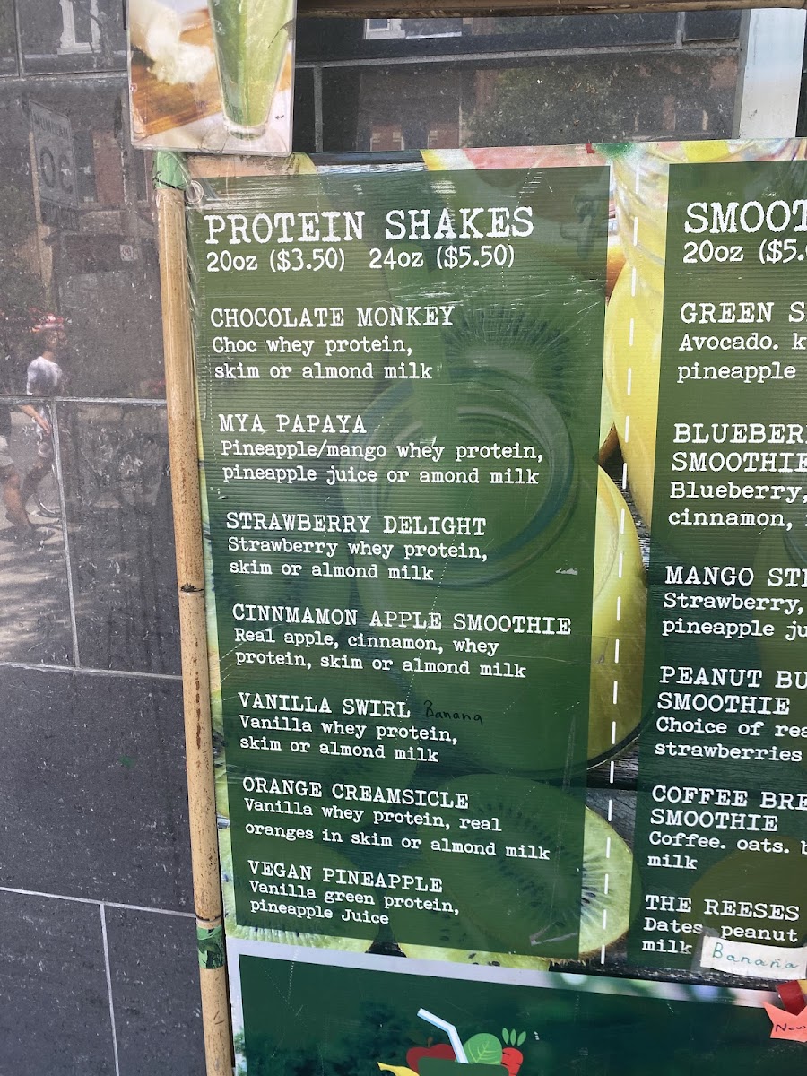 Menu The Nutrition Bar...protein Shakes, Smoothies, Juices-10