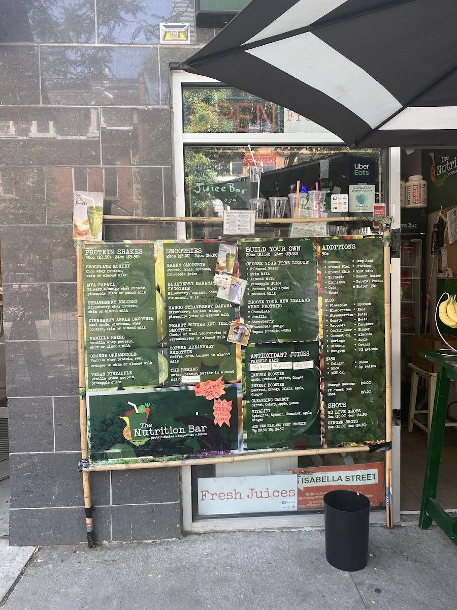 Menu The Nutrition Bar...protein Shakes, Smoothies, Juices-3