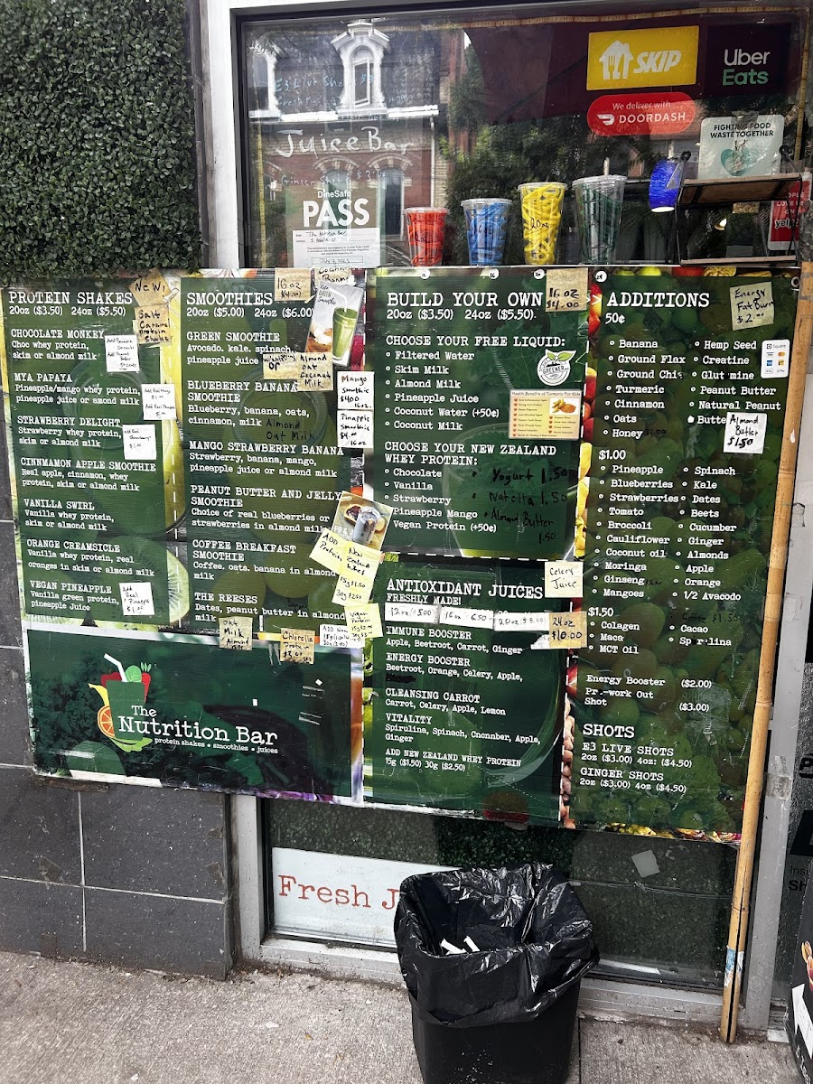 Menu The Nutrition Bar...protein Shakes, Smoothies, Juices-4