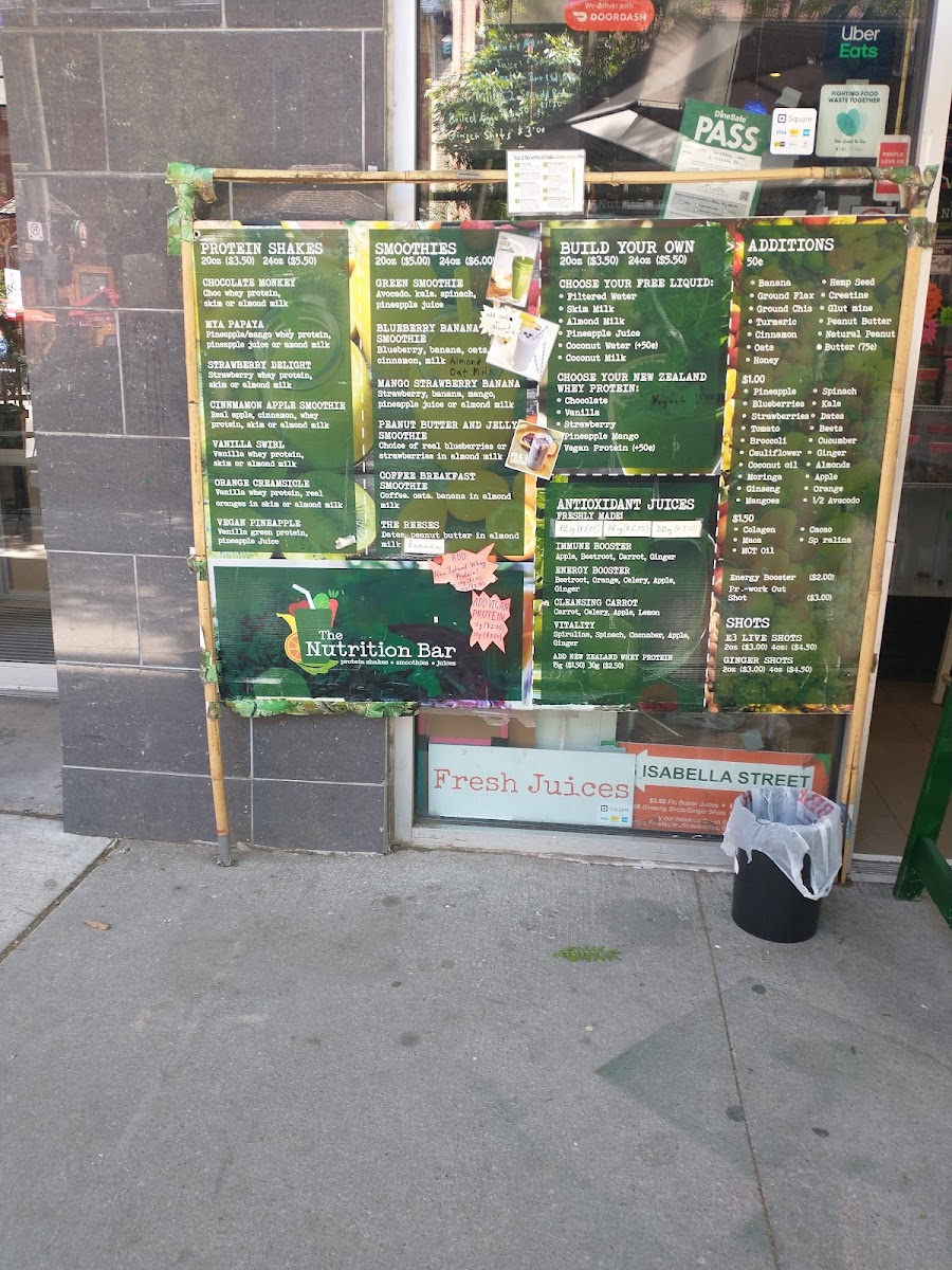 Menu The Nutrition Bar...protein Shakes, Smoothies, Juices-5