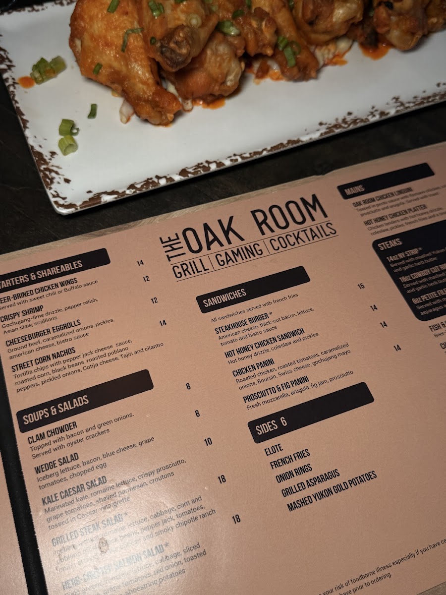 Menu The Oak Room-3