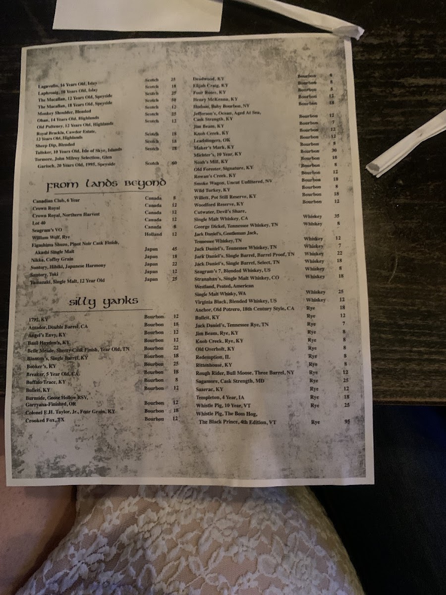 Menu The Oak Room-5