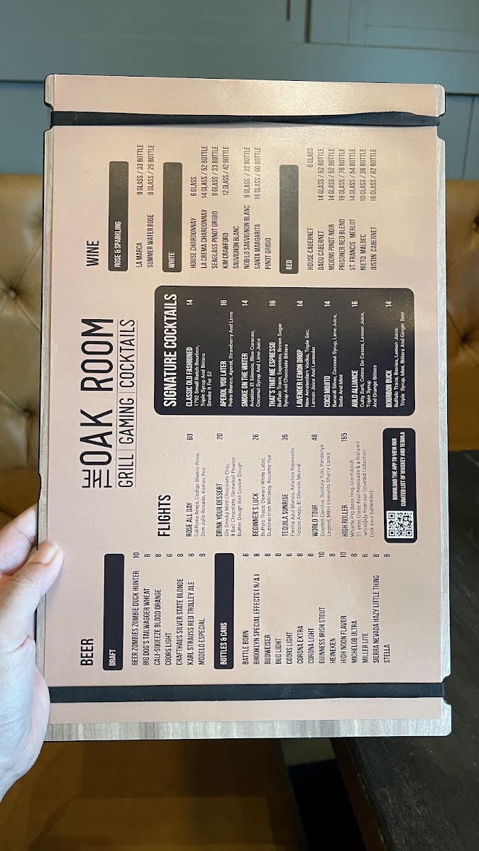 Menu The Oak Room-8