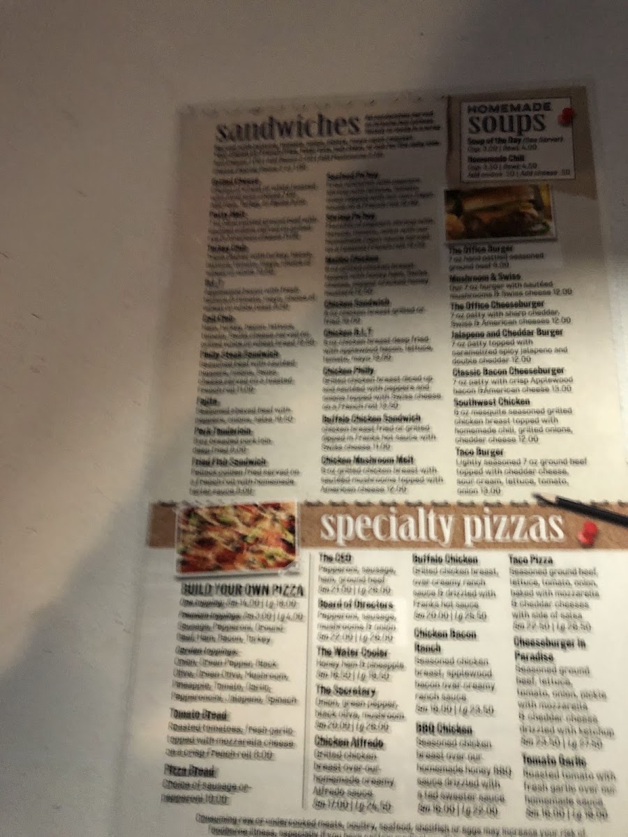 Menu The Office Bar, Grill & Pizza-10