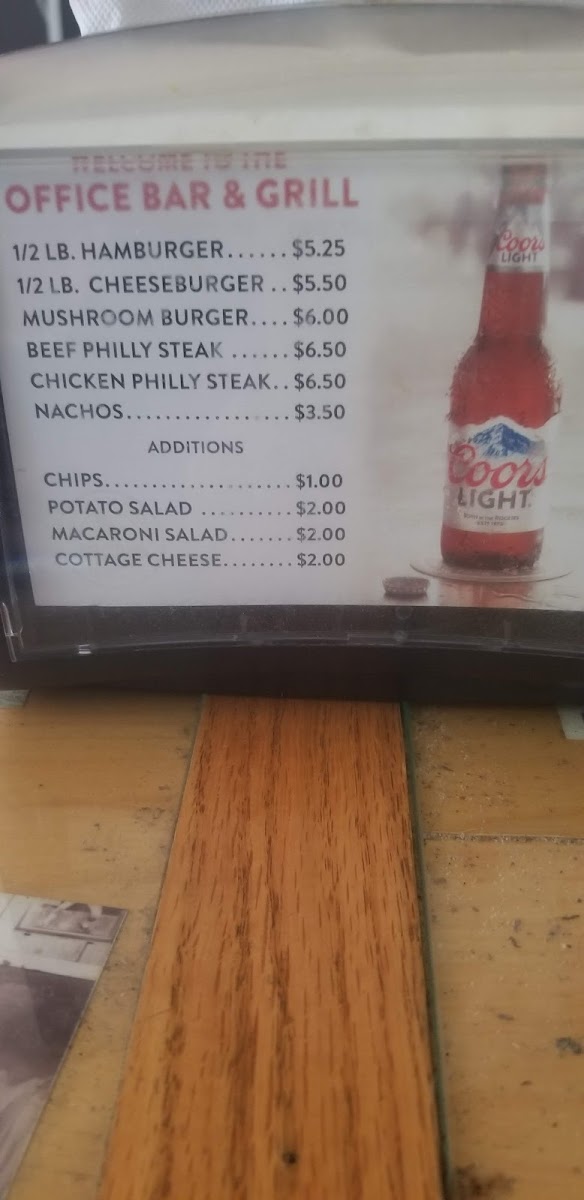 Menu The Office Bar & Grill-2