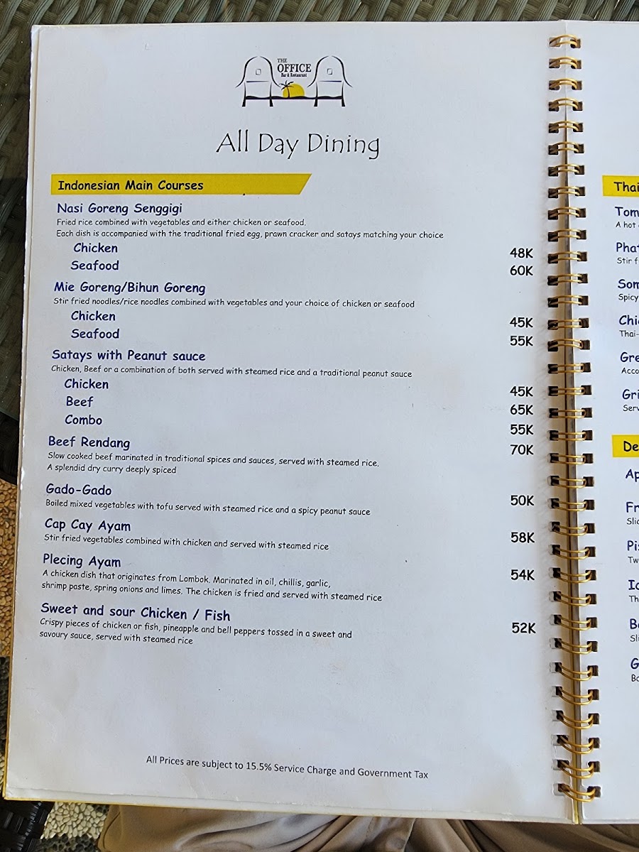 Menu The Office Bar & Restaurant-2