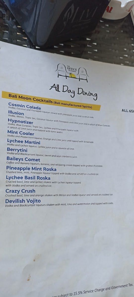 Menu The Office Bar & Restaurant-5