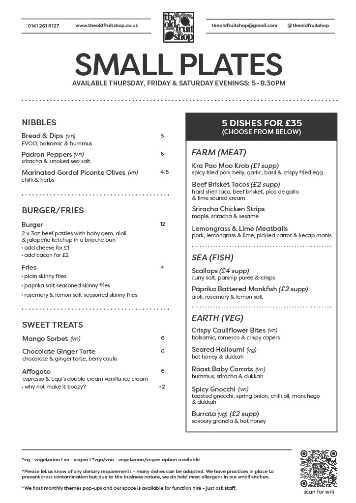 Menu The Old Fruit Shop-1