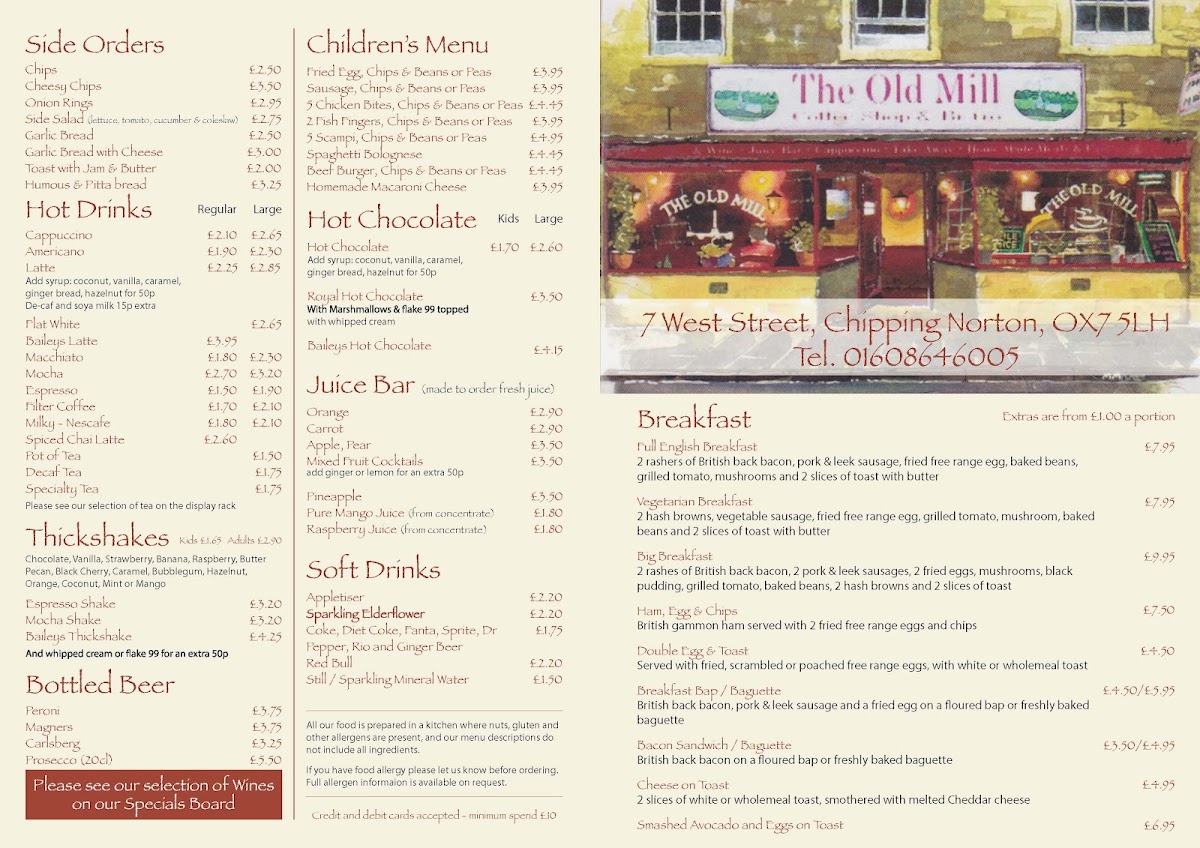 Menu The Old Mill Coffee House & Bistro-2
