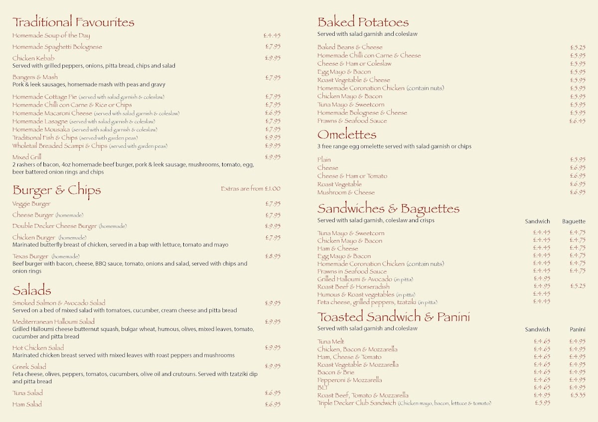 Menu The Old Mill Coffee House & Bistro-5