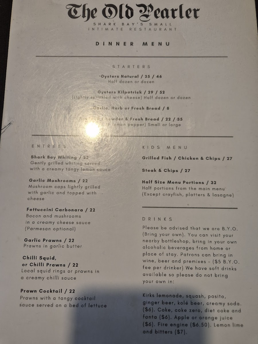Menu The Old Pearler Restaurant-3