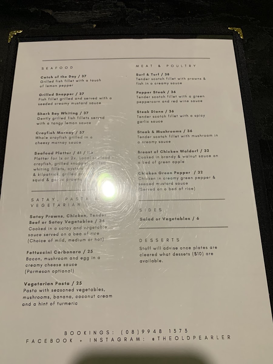 Menu The Old Pearler Restaurant-9