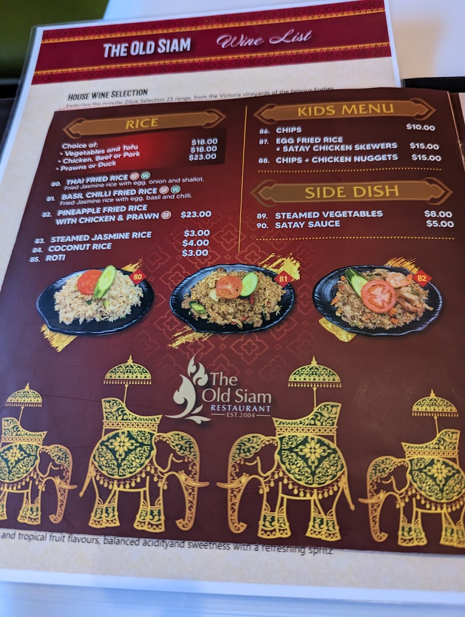 Menu The Old Siam Restaurant-4