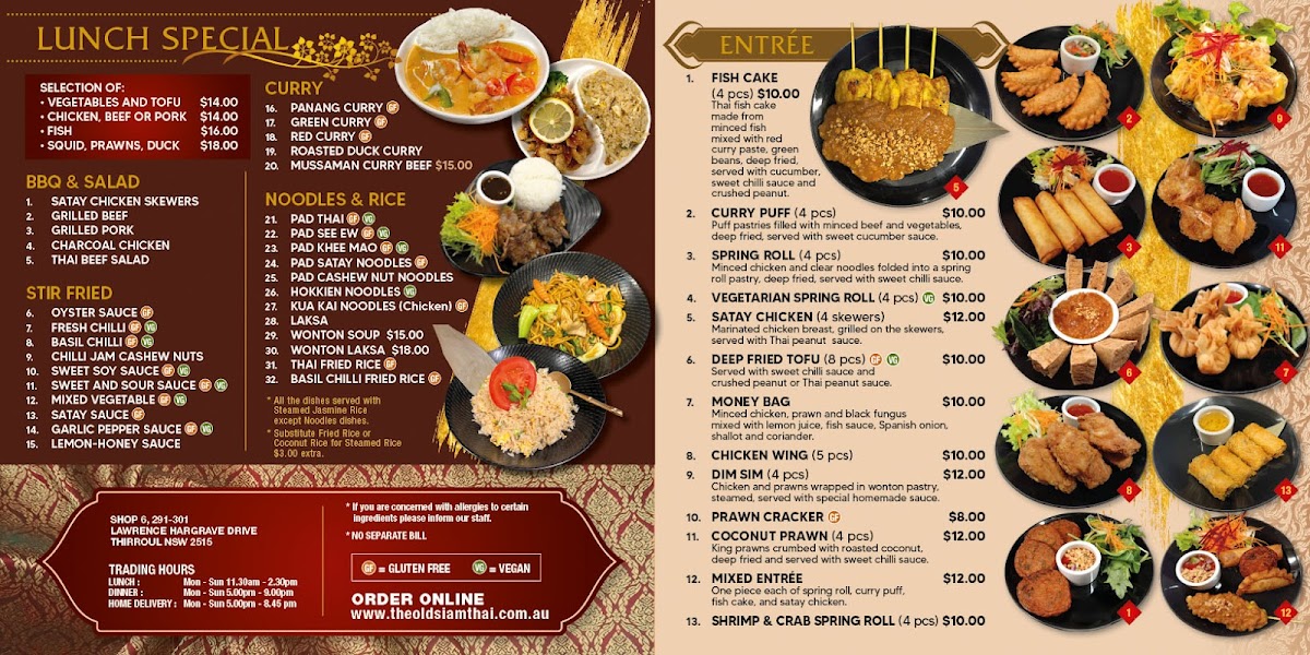 Menu The Old Siam Restaurant-6