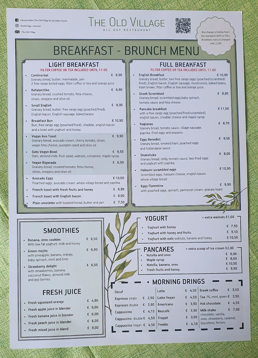 Menu The Old Village-2
