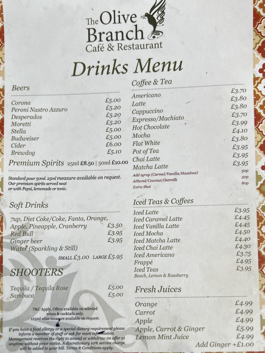 Menu The Olive Branch Café & Restaurant-4