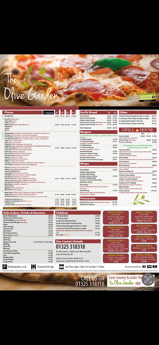 Menu The Olive Garden-1
