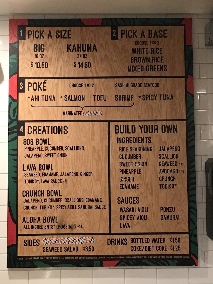 Menu The Ono Poke-1