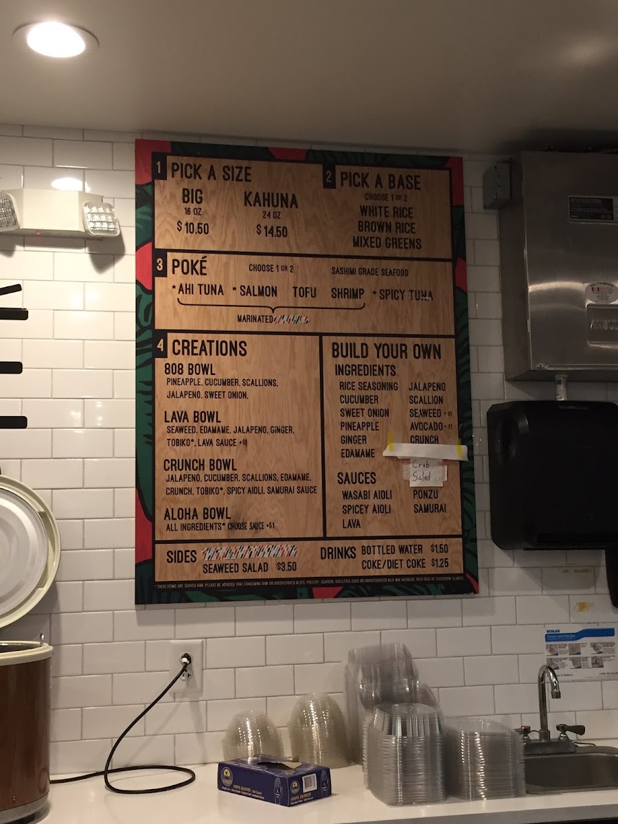 Menu The Ono Poke-2