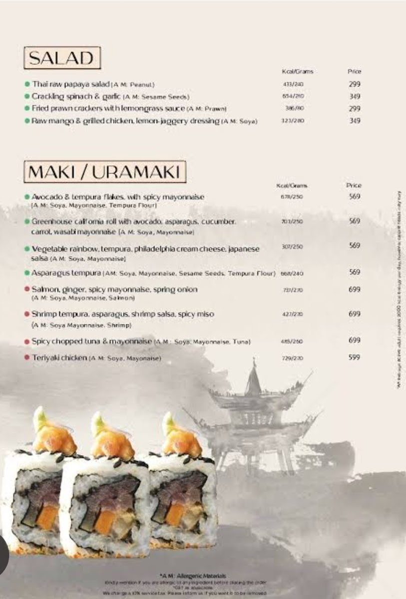 Menu The Orient-10