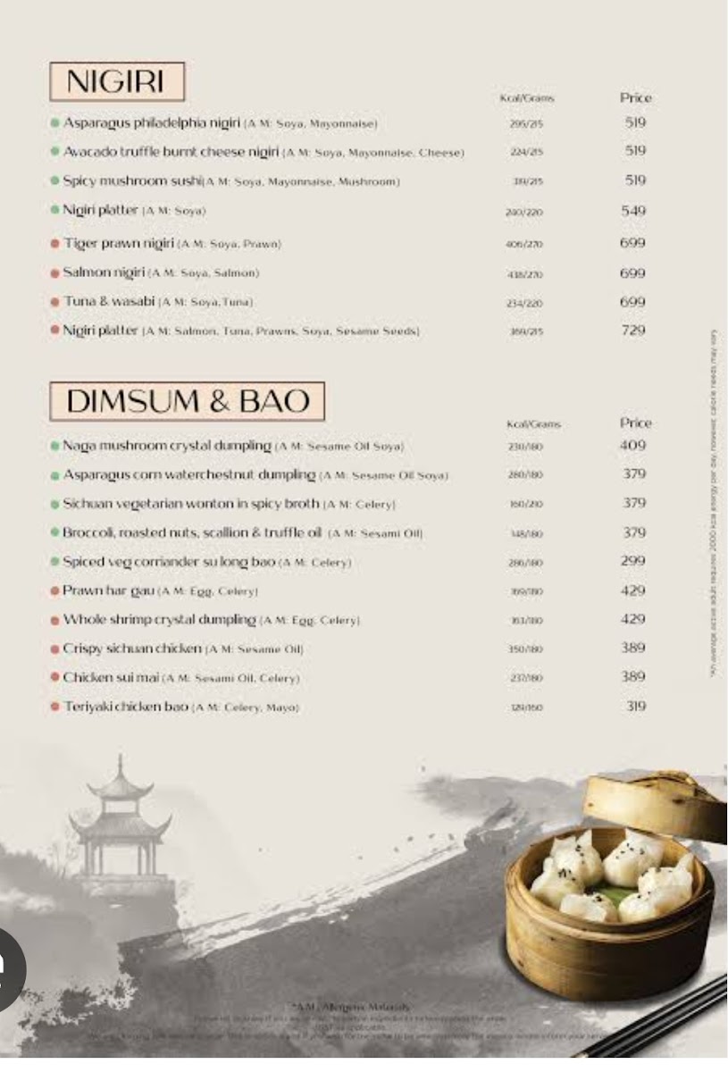 Menu The Orient-7