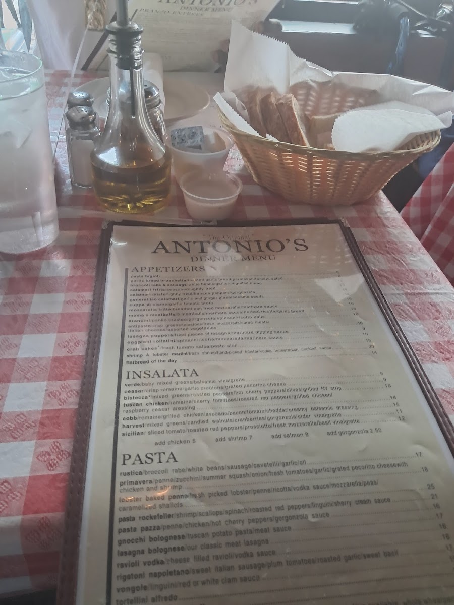 Menu The Original Antonio's-1