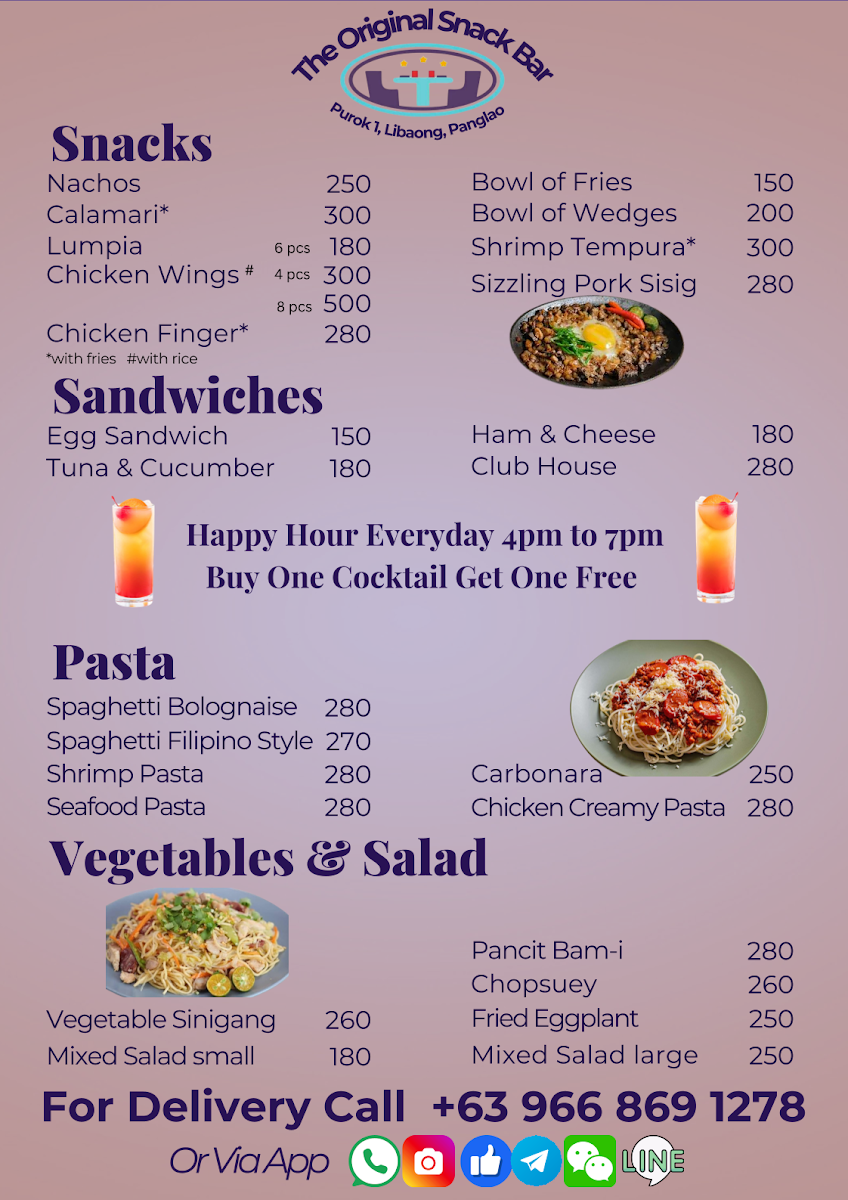 Menu The Original Snack Bar-6