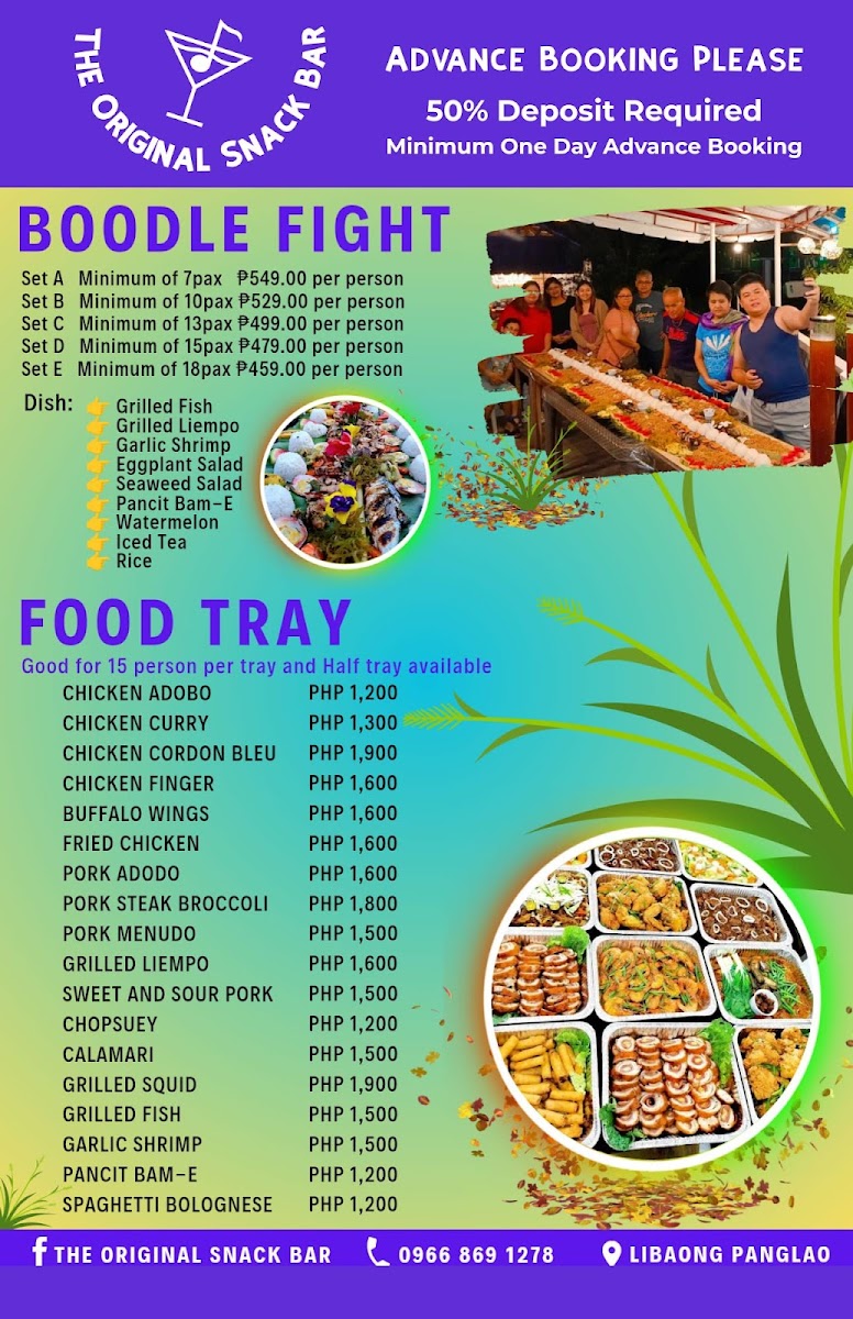 Menu The Original Snack Bar-7