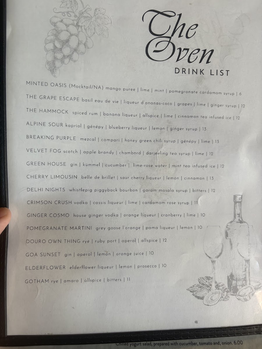 Menu The Oven Lincoln-1